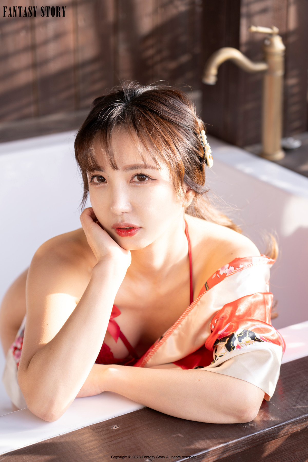 Rua 루아, [Fantasy Story] A Girl in a Red Yukata Set.01の写真 52