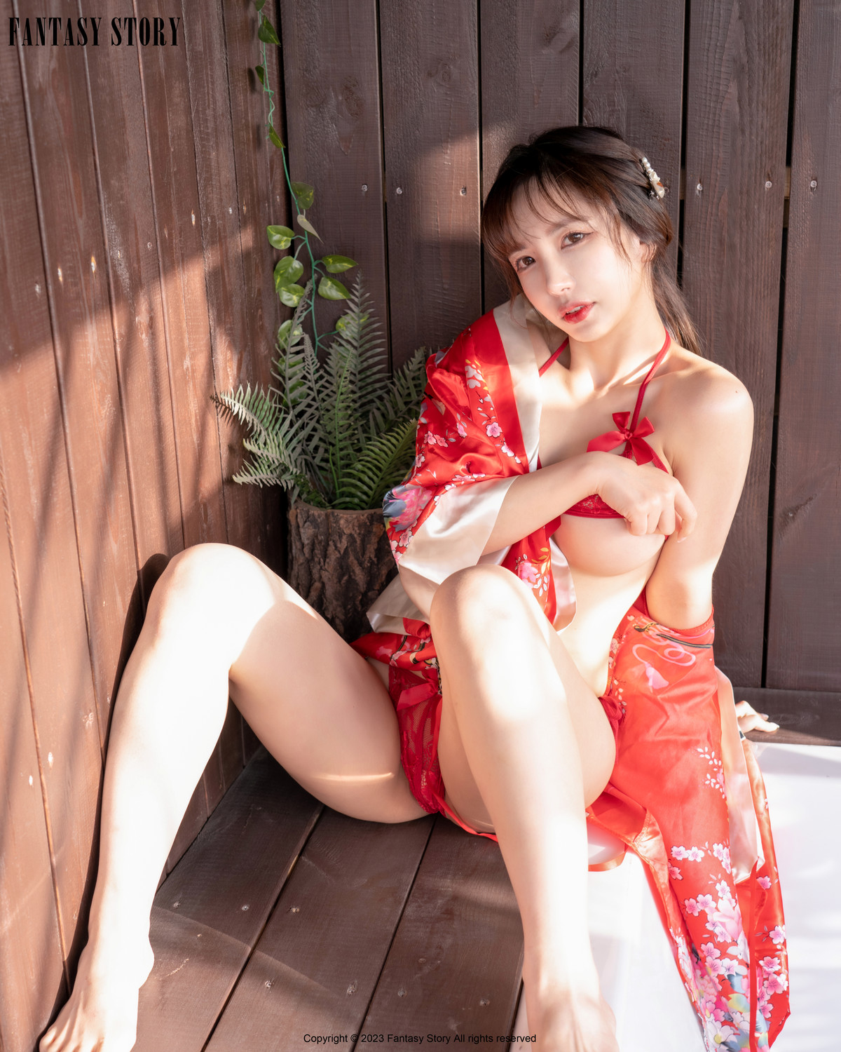 Rua 루아, [Fantasy Story] A Girl in a Red Yukata Set.02の写真 6