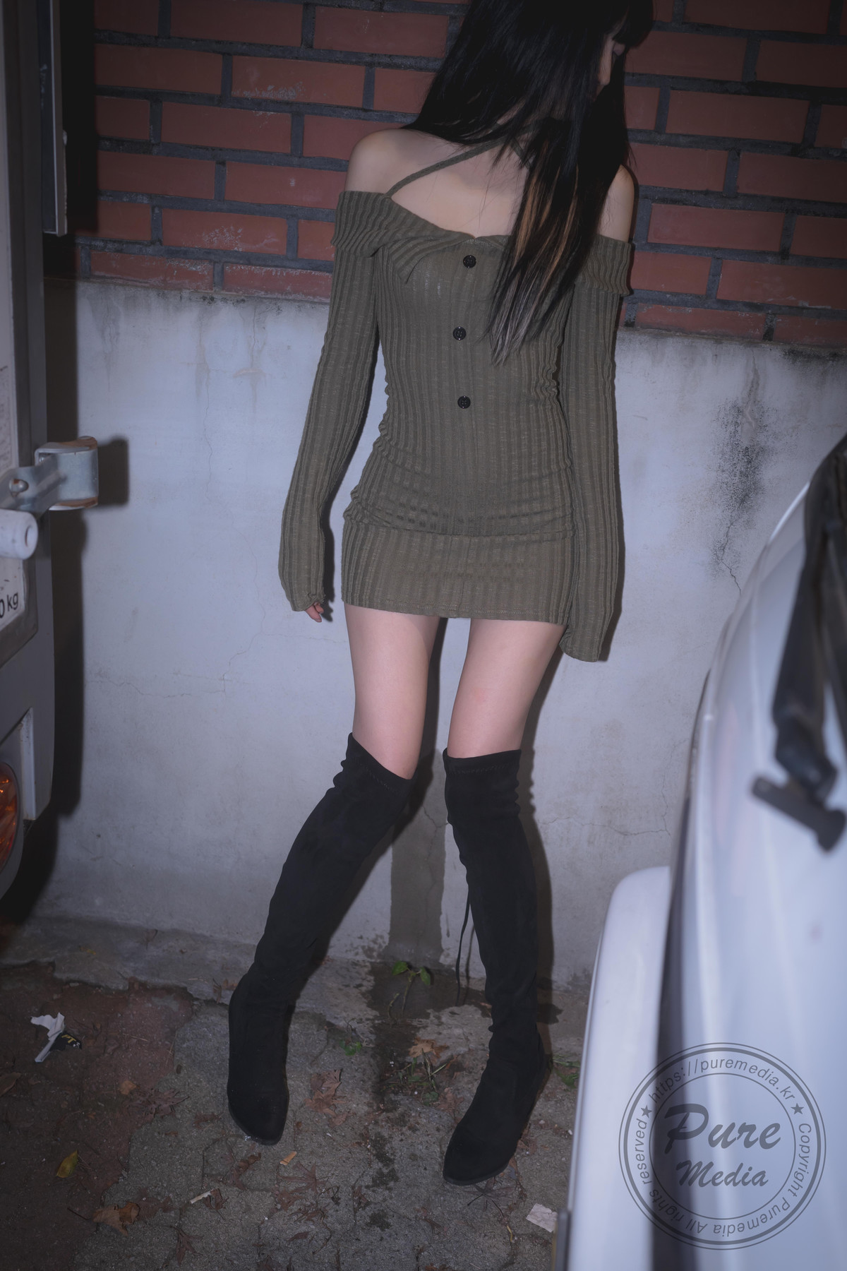 Hina 히나, [PURE MEDIA] Vol.267 Black Out Slutty Girl Set.01の写真 3
