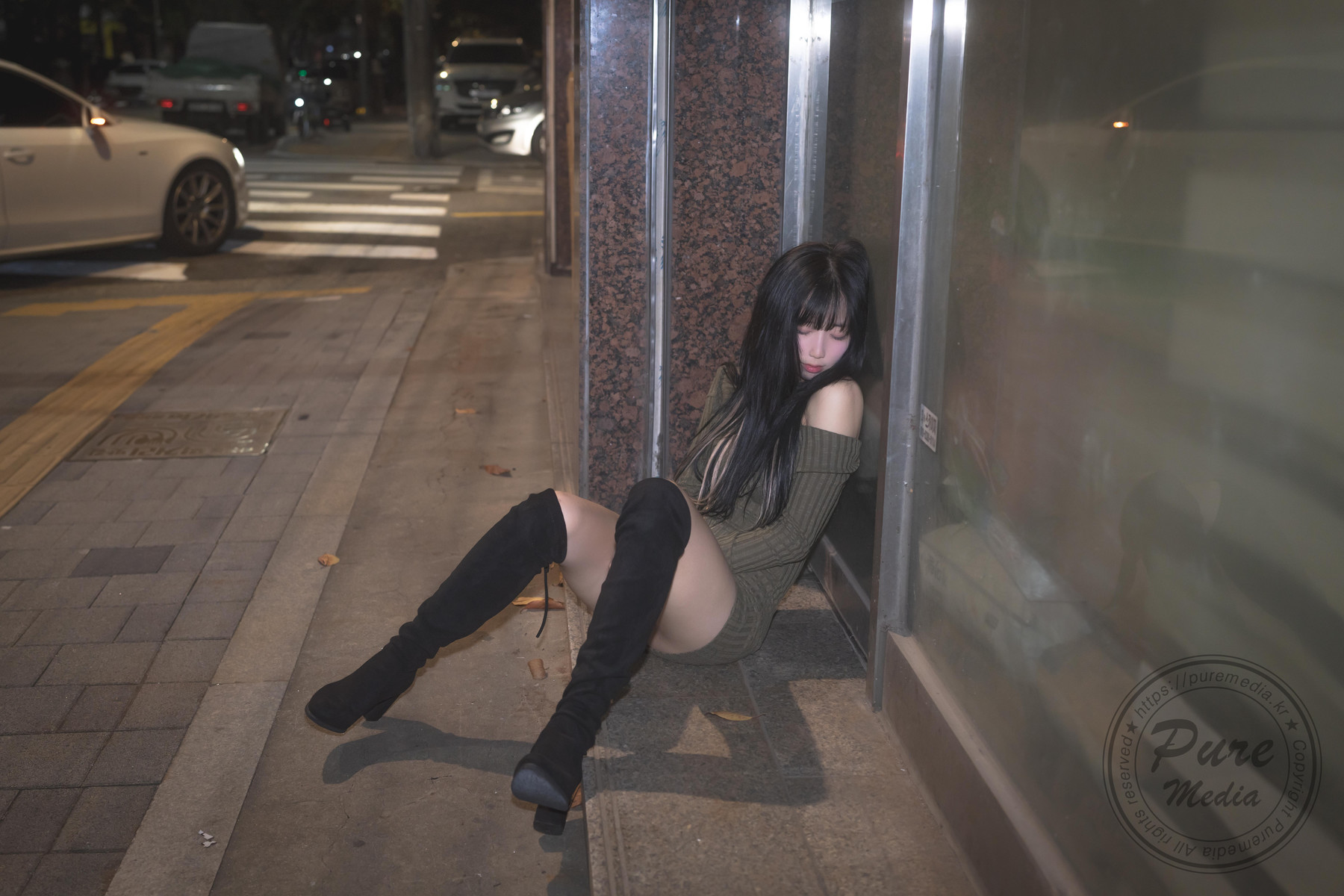 Hina 히나, [PURE MEDIA] Vol.267 Black Out Slutty Girl Set.04の写真 11