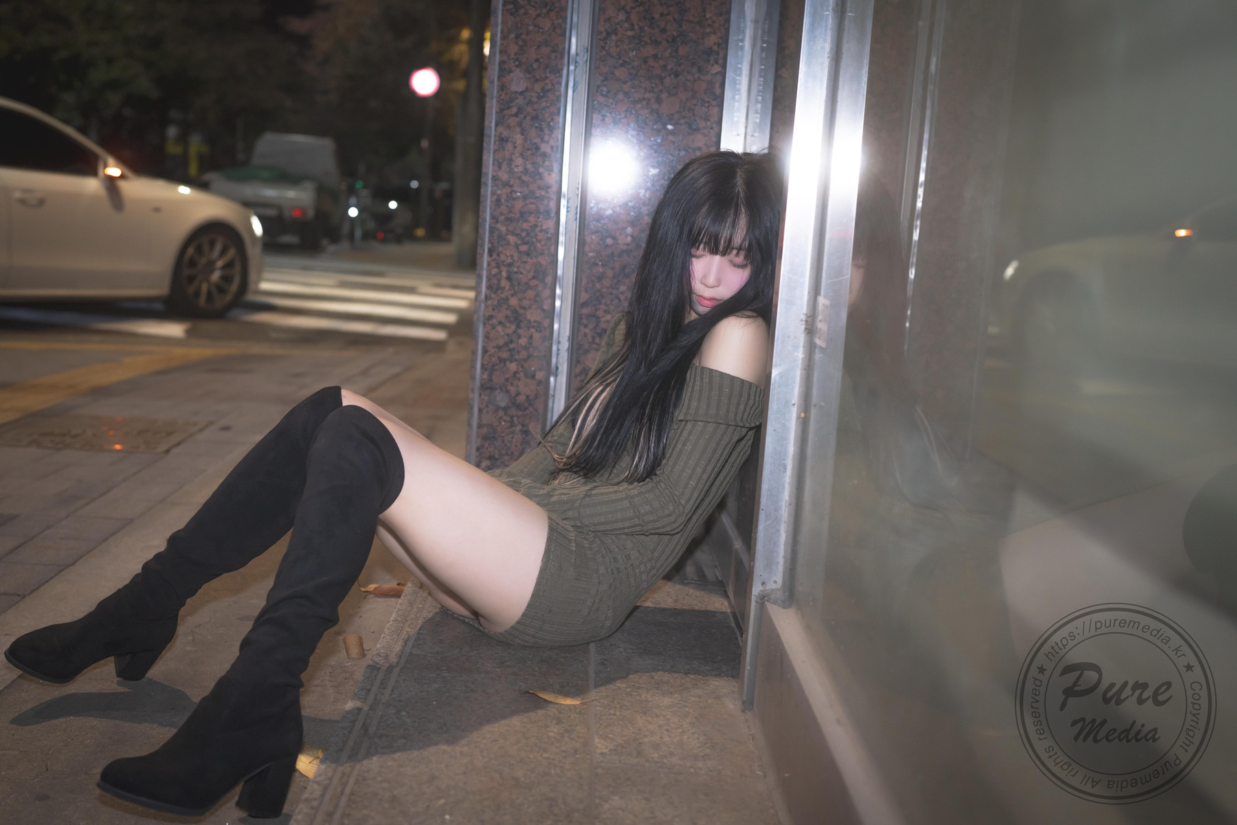 Hina 히나, [PURE MEDIA] Vol.267 Black Out Slutty Girl Set.04の写真 12