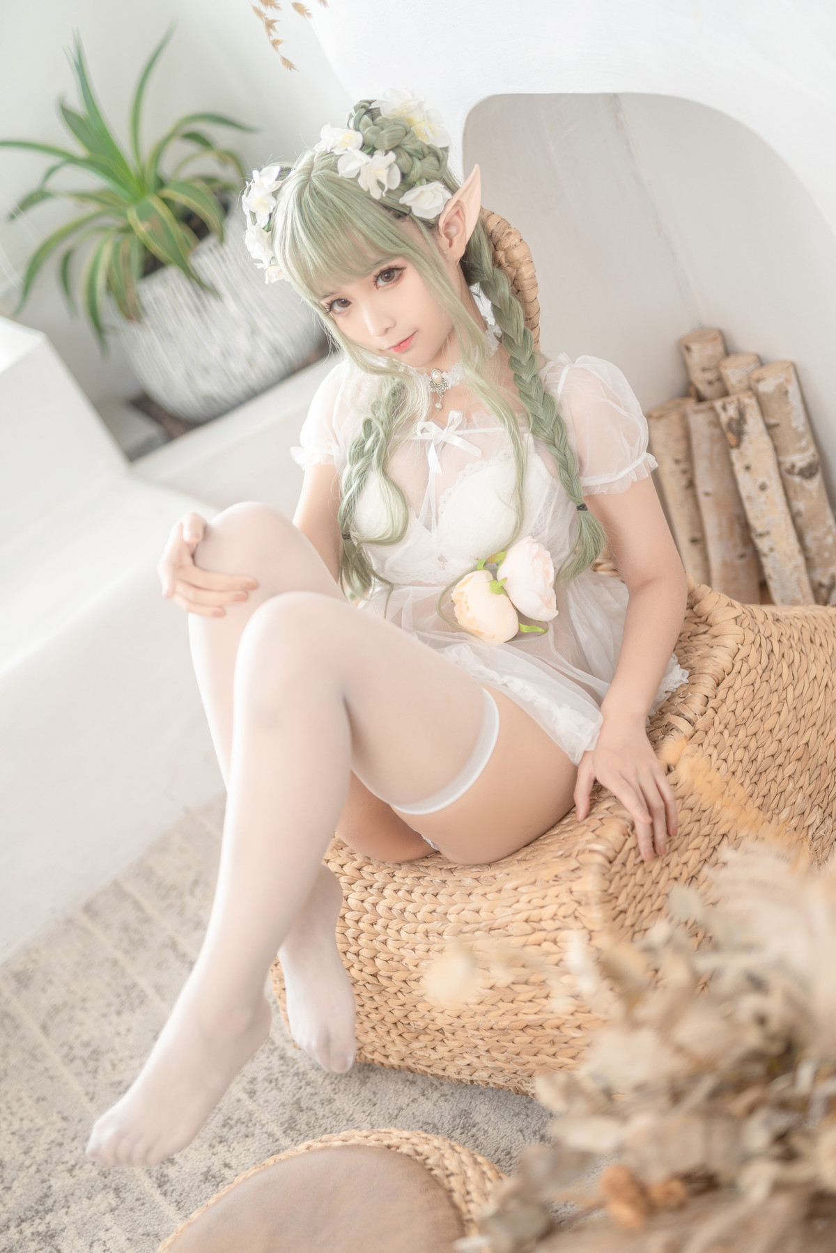 Cosplay 蠢沫沫Chunmomo 《尖耳国度》绿精灵の写真 6