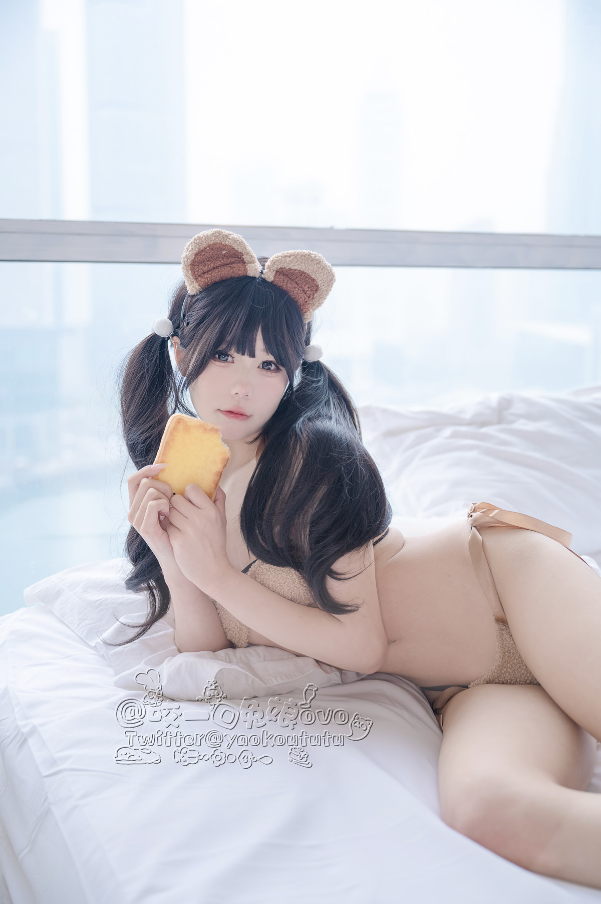 Cosplay 黏黏团子兔 小熊睡衣の写真 12