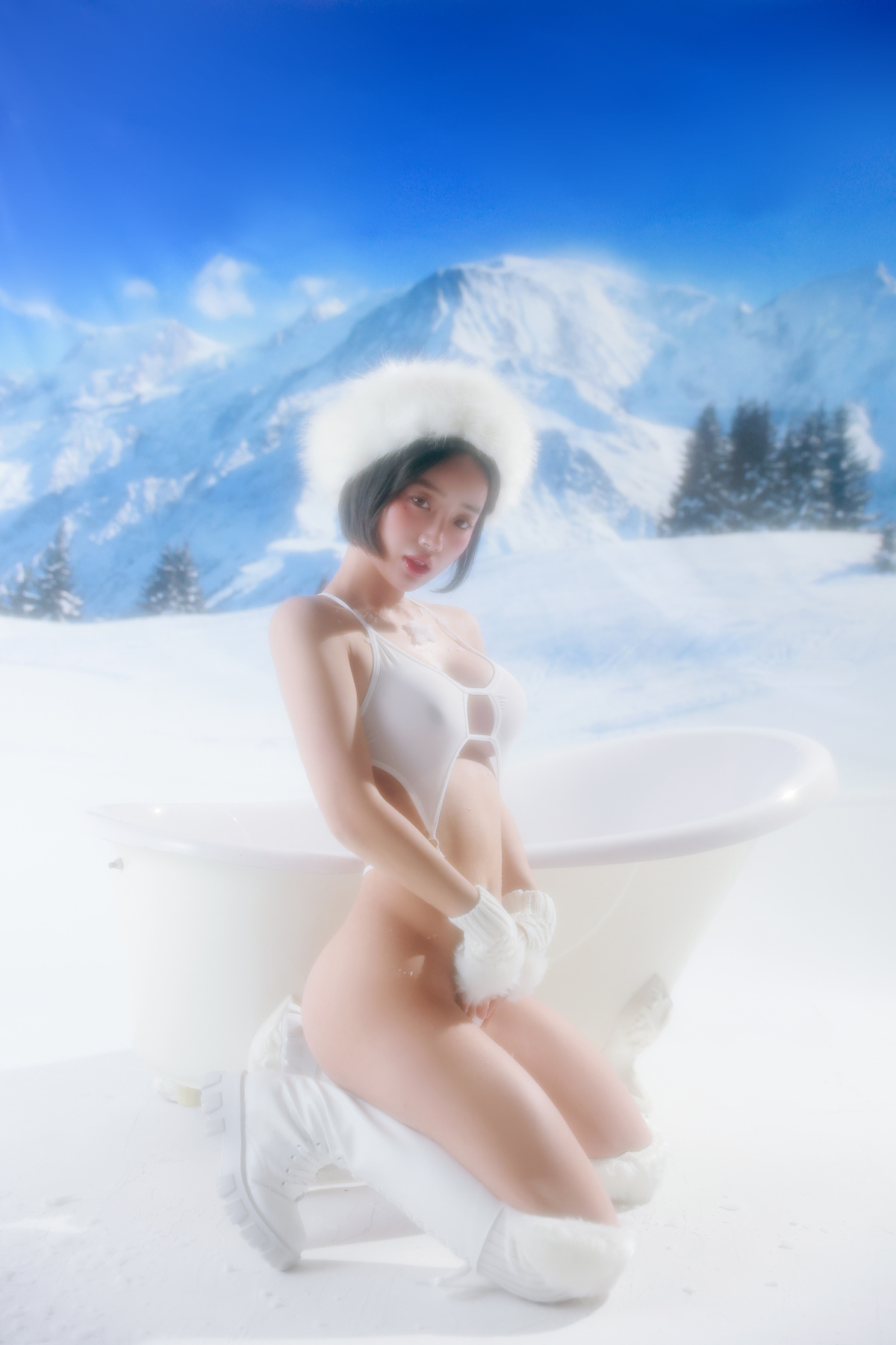 Booty Queen 엉덩퀸, [Pinkpie] The Hot Body of a Lost Girl in Snow Garden Set.01の写真 2