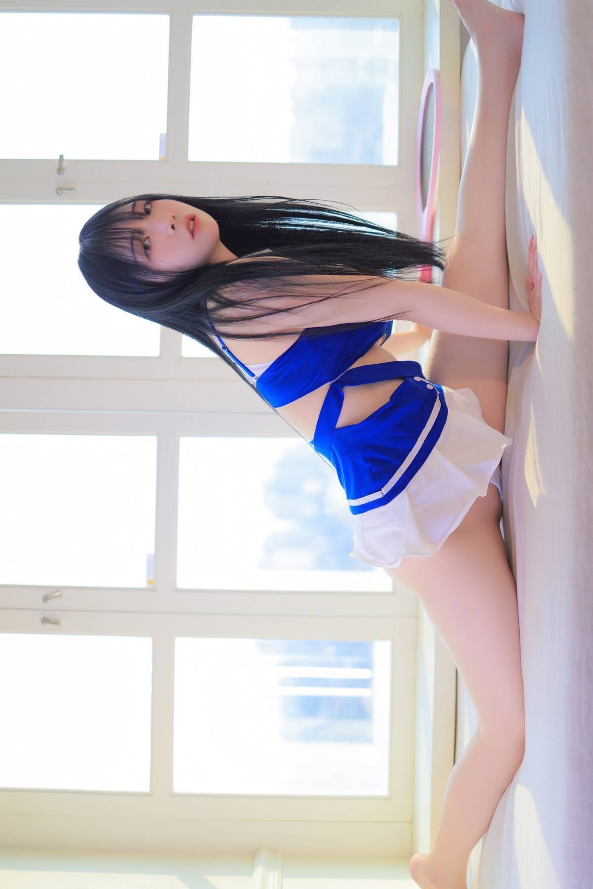 Rinaモモリナ, Patreon ‘Blue and White Swimsuit’ Set.01の写真 23