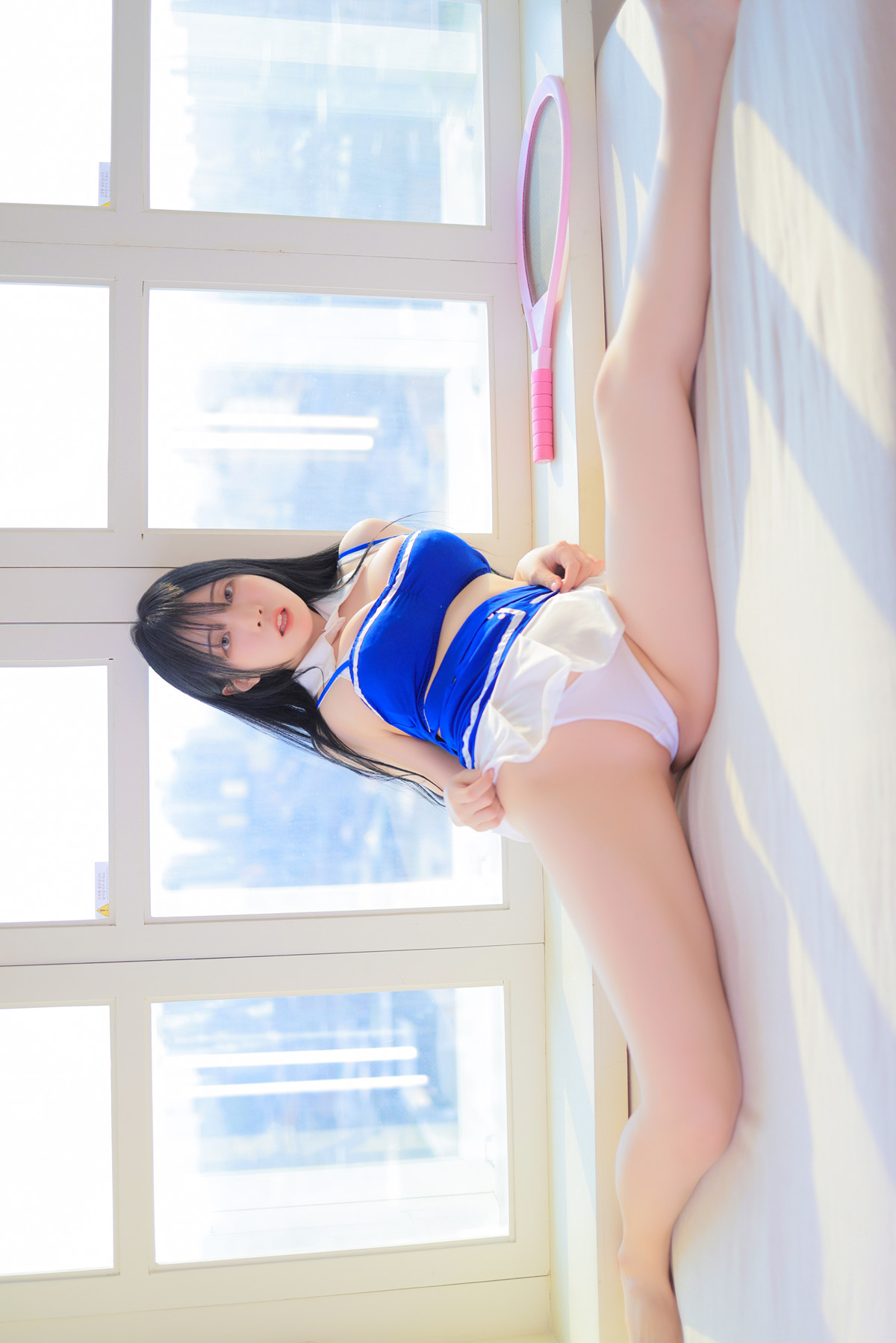 Rinaモモリナ, Patreon ‘Blue and White Swimsuit’ Set.01の写真 25