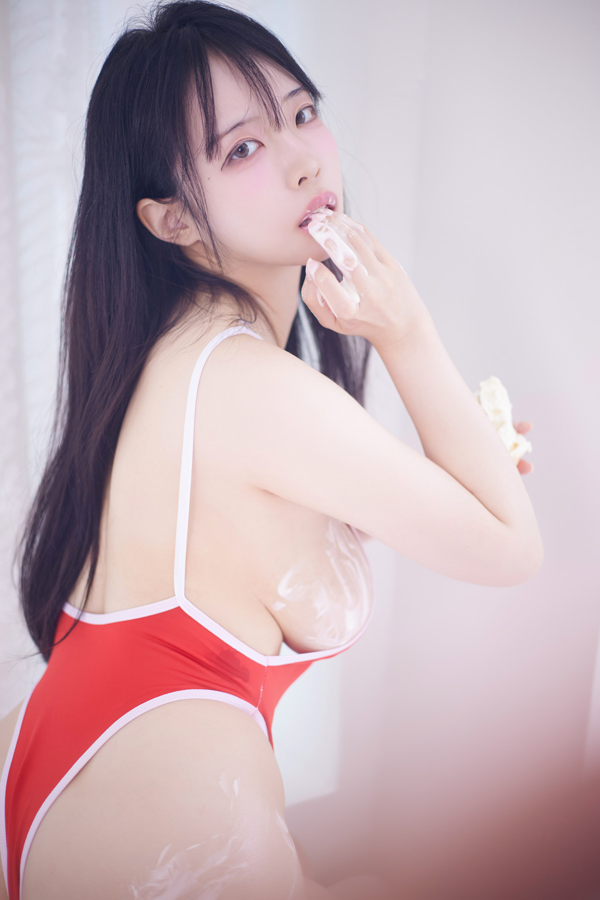 Rinaモモリナ, Patreon ‘Red Bikini’ Set.02の写真 14