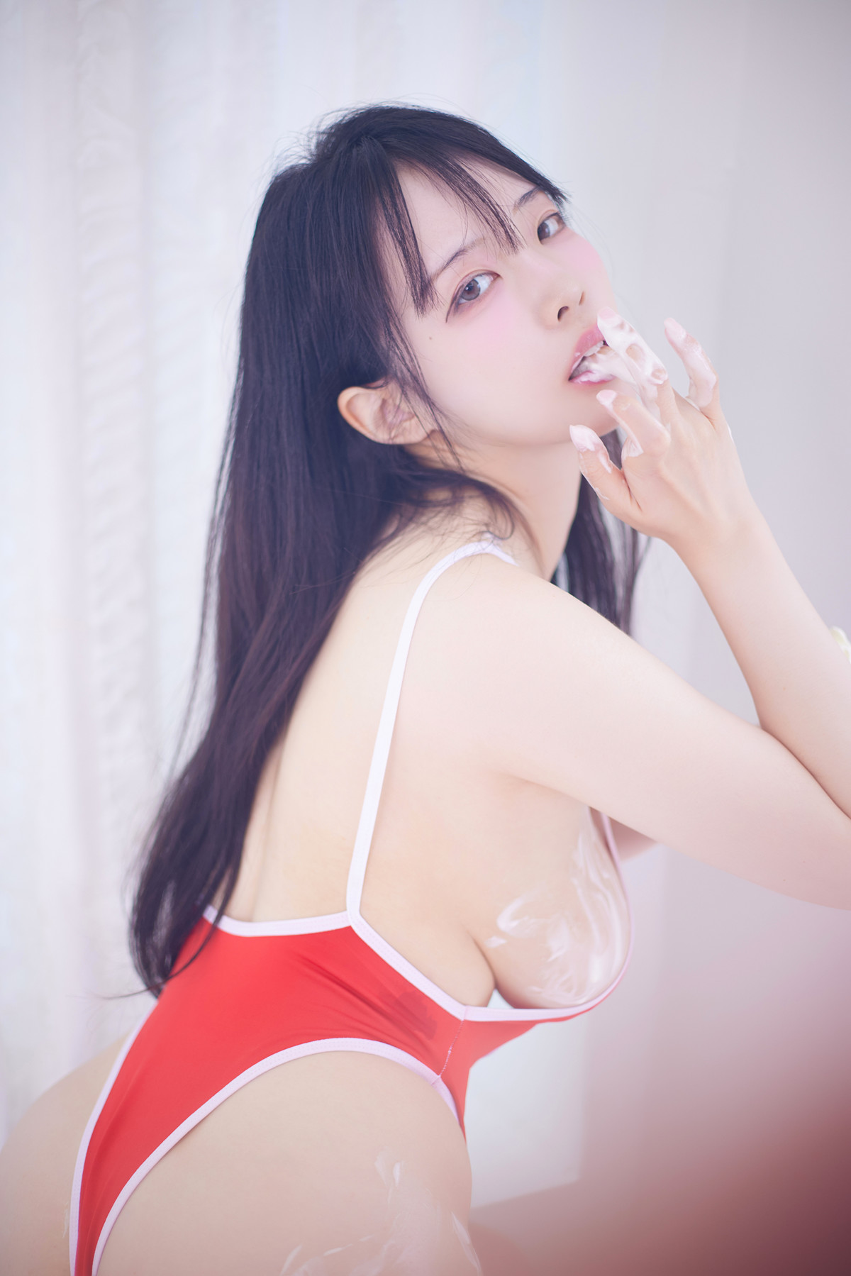 Rinaモモリナ, Patreon ‘Red Bikini’ Set.02の写真 15