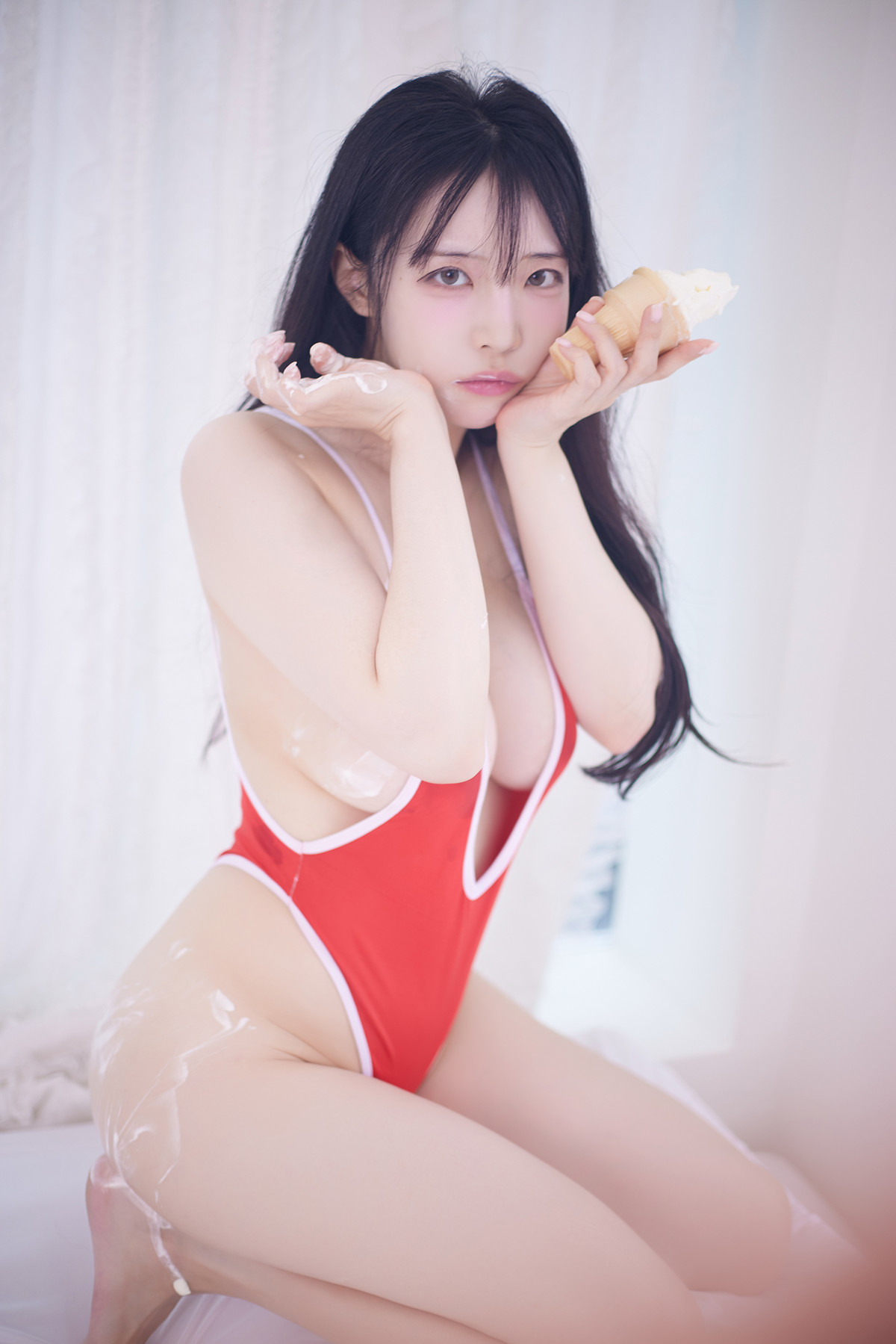Rinaモモリナ, Patreon ‘Red Bikini’ Set.02の写真 17