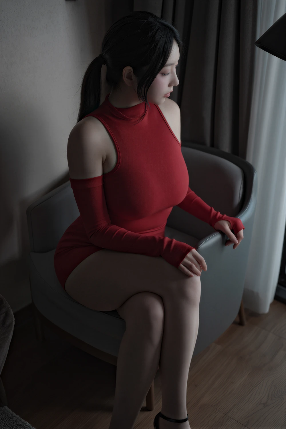 Suji 수지 – X-LEVEL Vol.82 「Meshed RED」の写真 4