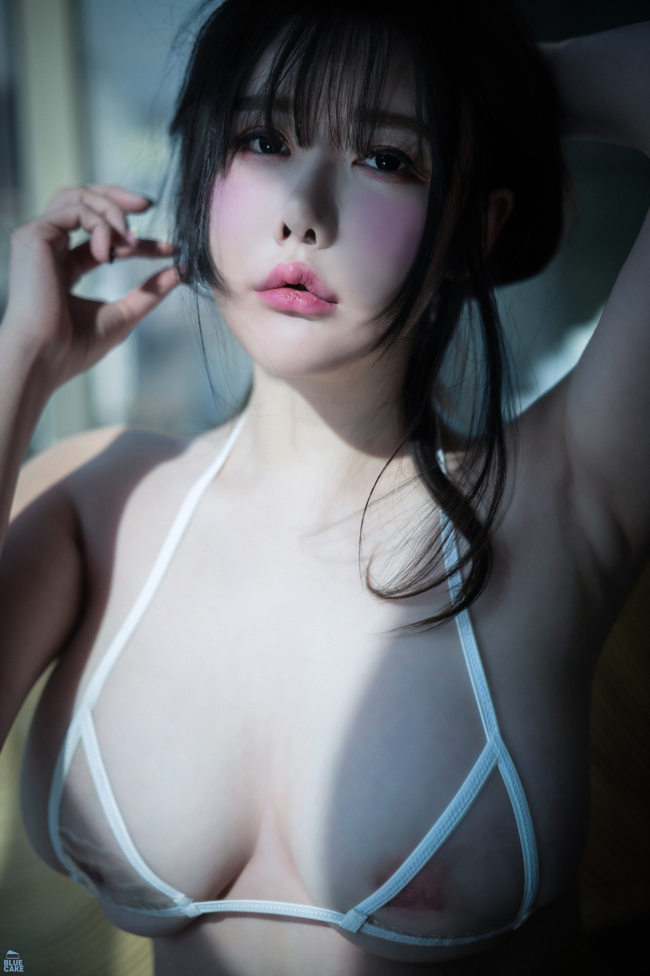 SUA 지수아, [BLUECAKE] Nude Bikini White (RED+)の写真 31