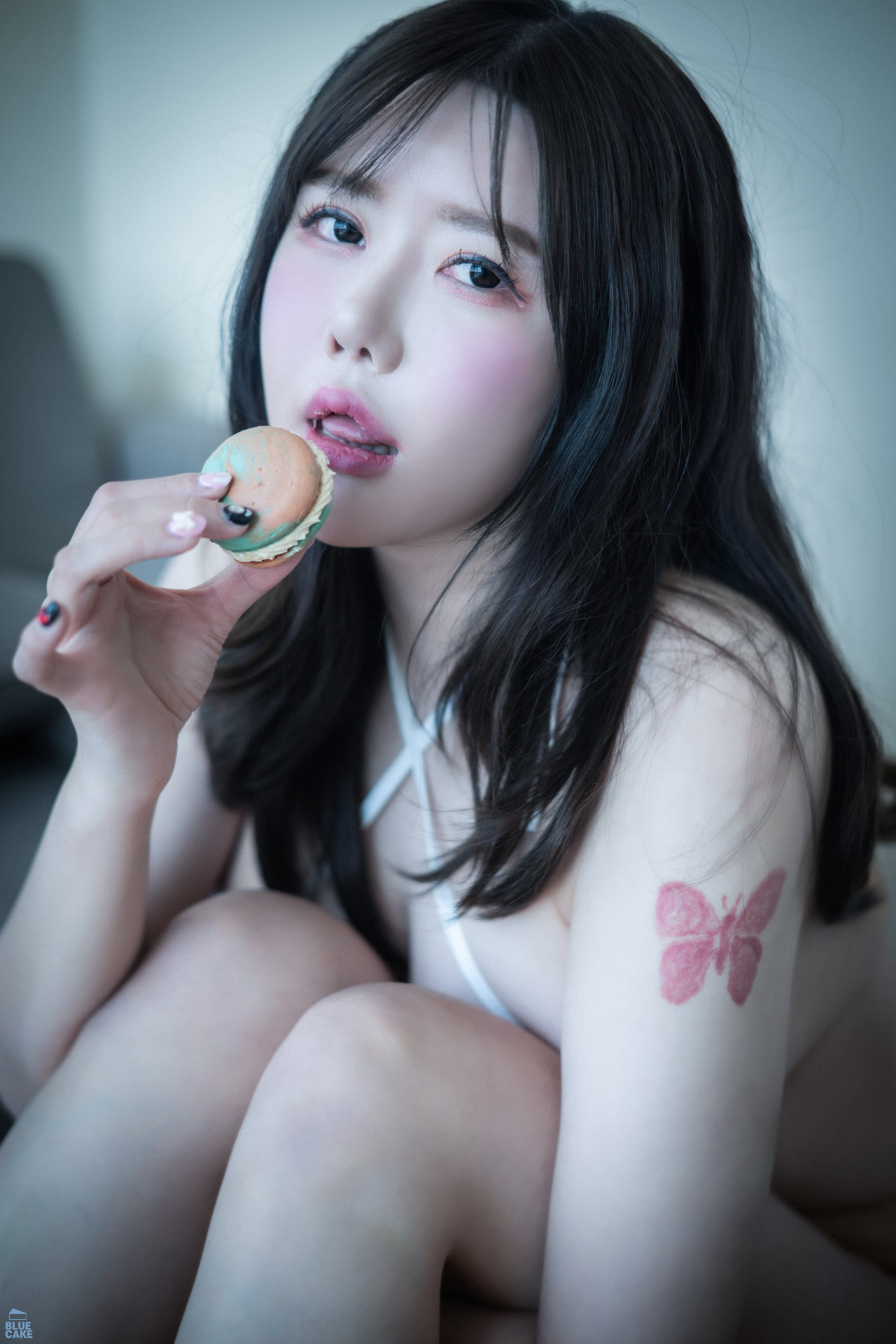 SUA 지수아, [BLUECAKE] Nude Bikini White (RED+)の写真 50