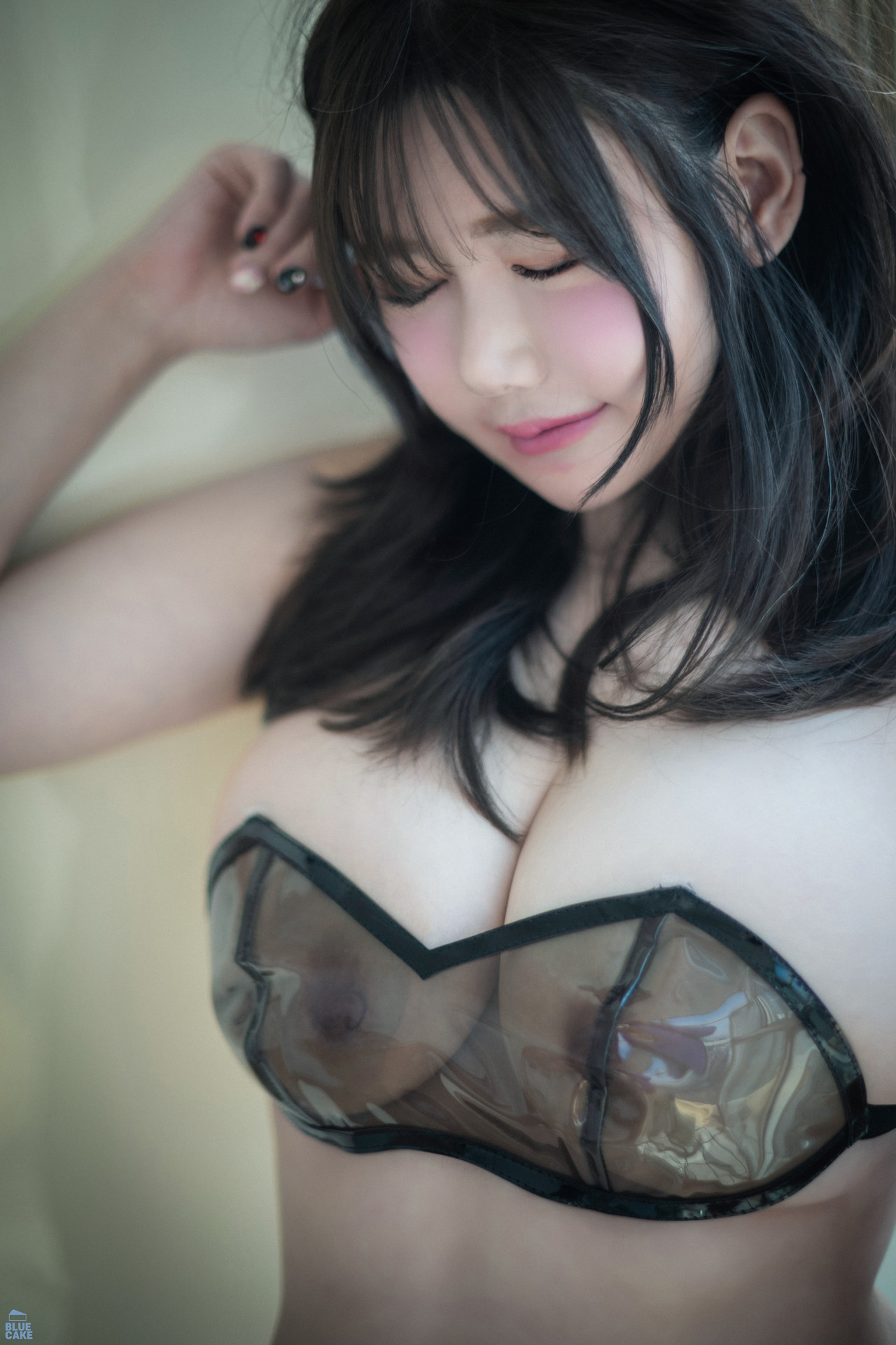SUA 지수아, [BLUECAKE] Nude Bikini Black (RED+)の写真 23