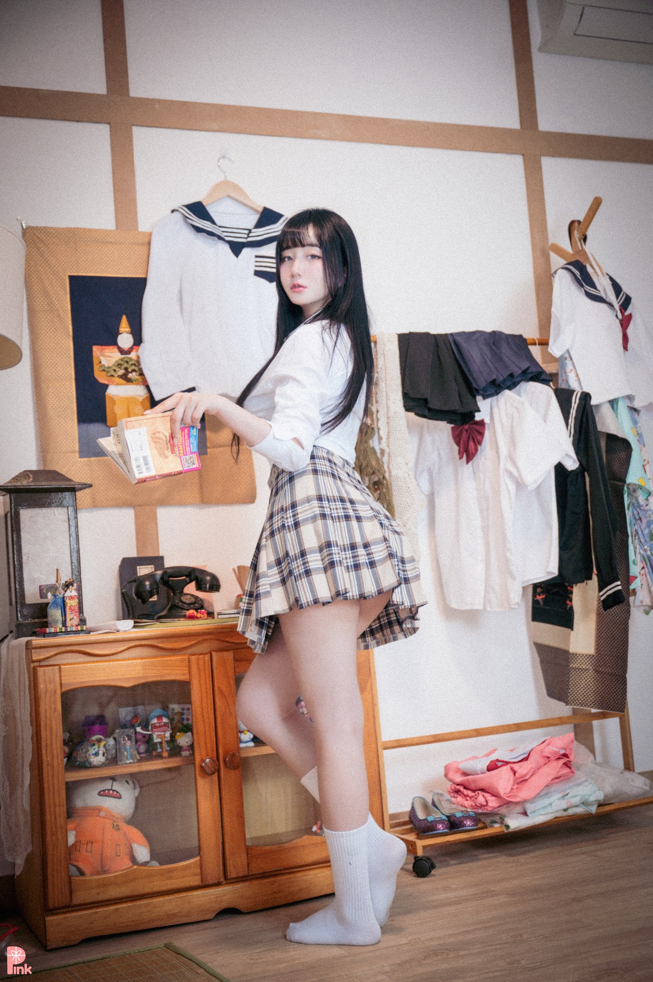 Han Jina 한지나, [PINK] 지나의 교복 생활 (Bright Ver)の写真 56
