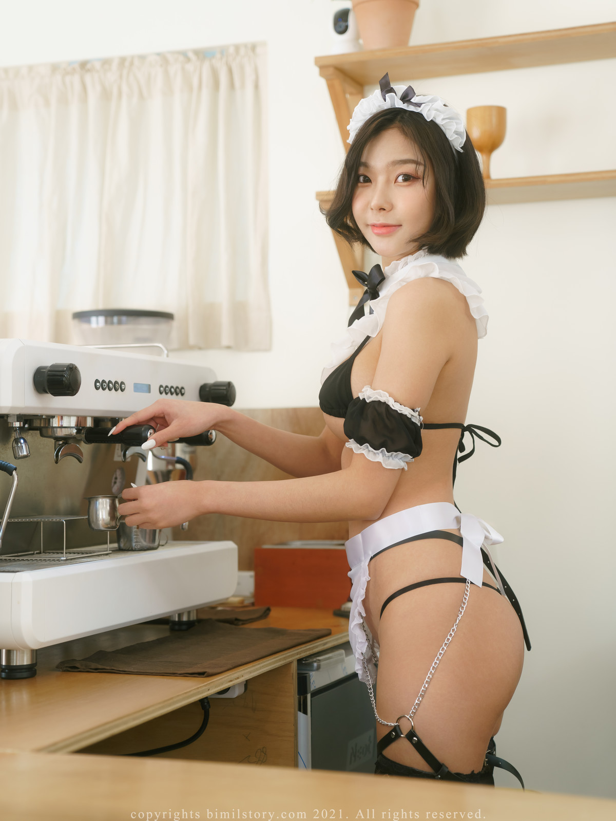 Mina 민아, [Bimilstory] Maid Cafe Realization of Imagination Set.01の写真 42