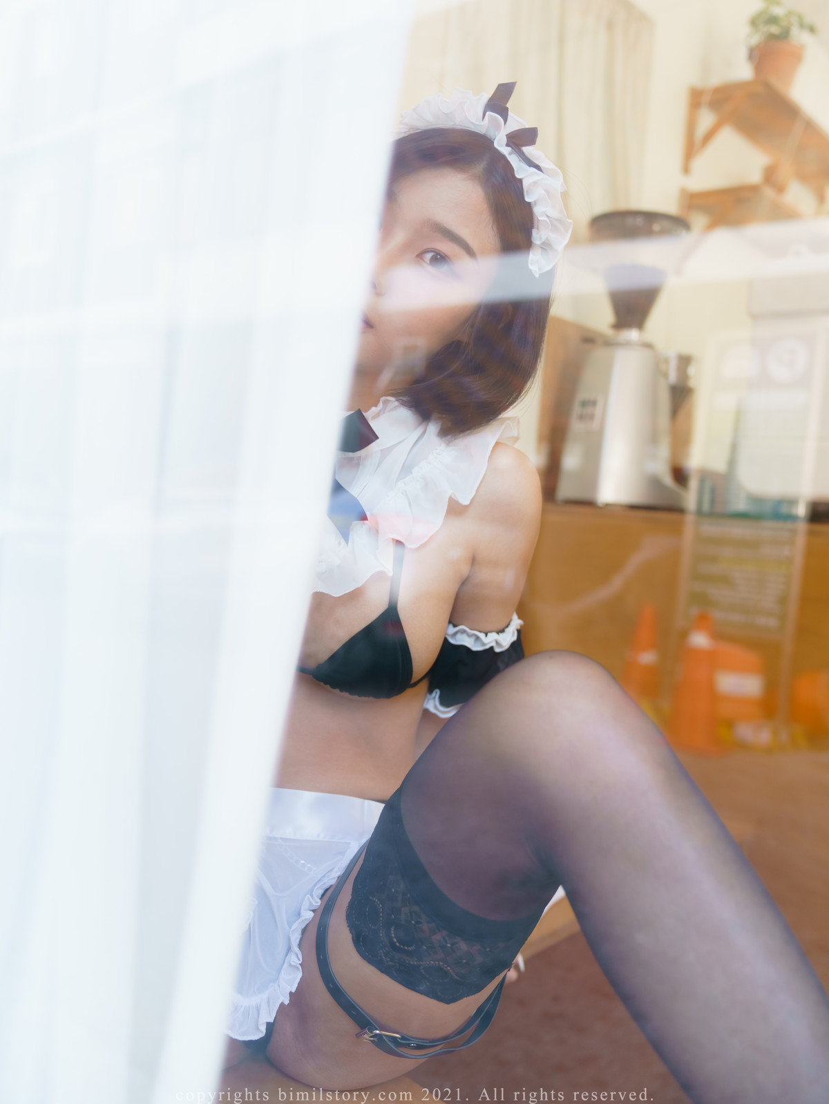 Mina 민아, [Bimilstory] Maid Cafe Realization of Imagination Set.02の写真 41