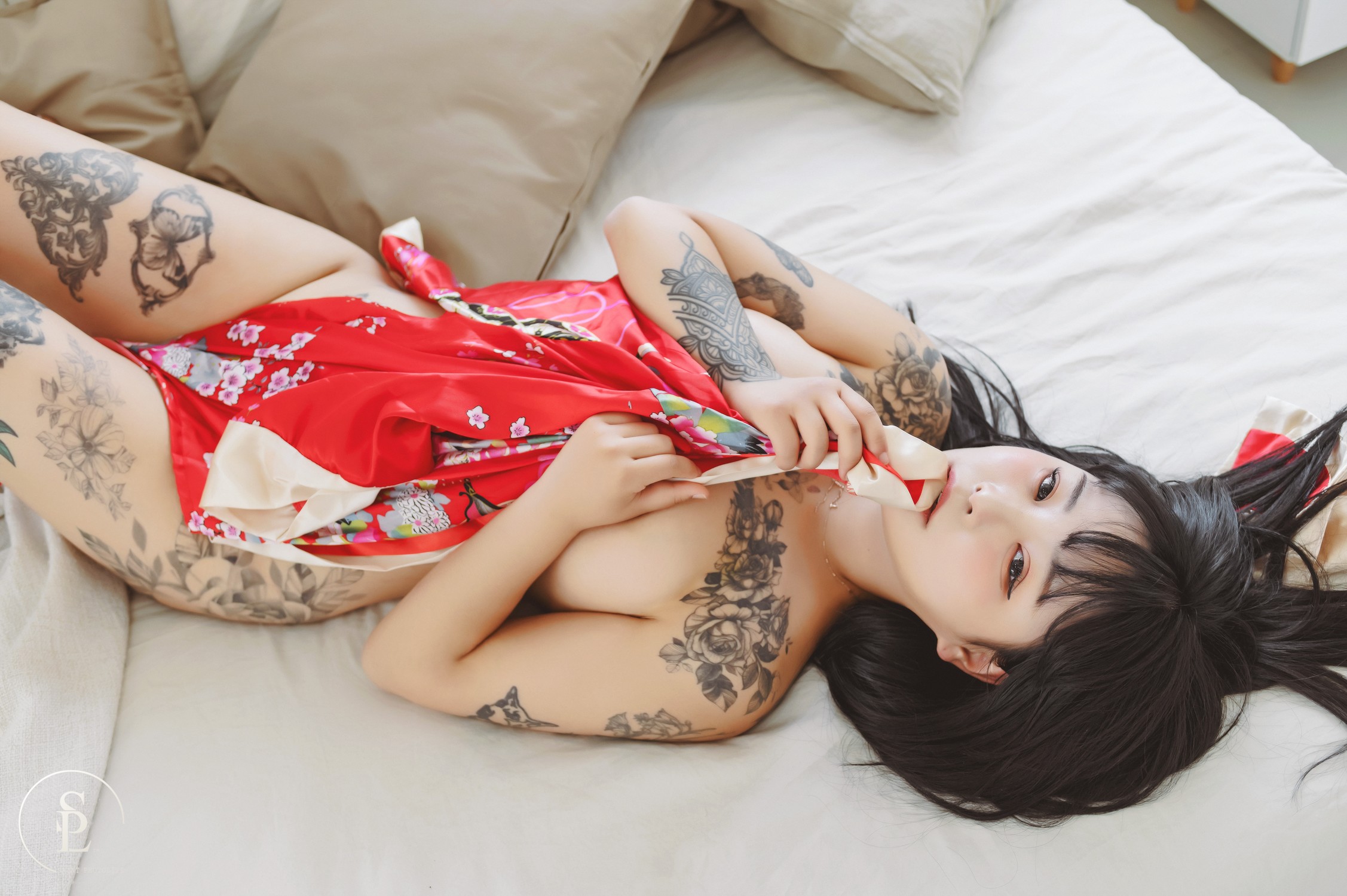 Jeon BoYeon 전보연, [SAINT Photolife] Leopard & Red Kimonoの写真 59
